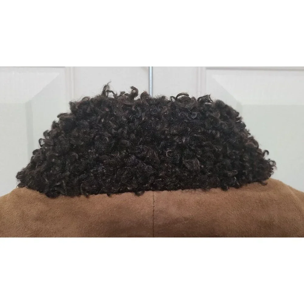 Vtg 70s Breier Of Amsterdam Women's Long Suede Jacket Brown Embroidered Sz Small - Picture 9 of 15